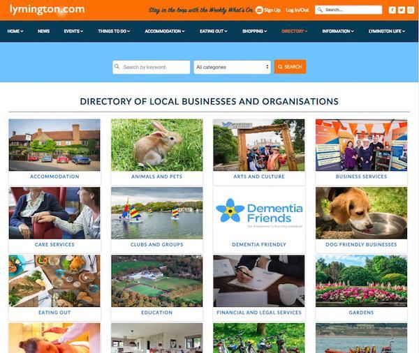 Directory front page Lymington.com