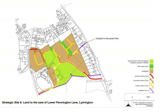 plan of proposed development off Ridgeway Lane