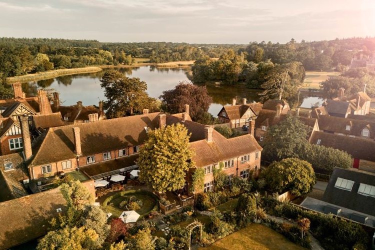 Montagu Arms from above