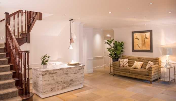 The entrance area to Chewton Glen Spa