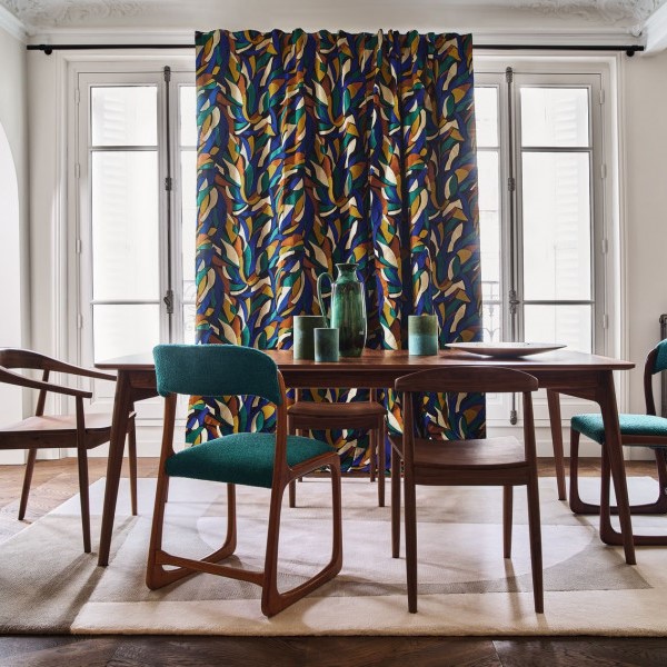 Casamance Defile fabric in room set