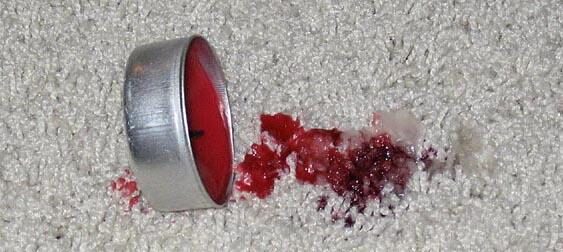 How to deal with candle wax spills and stains