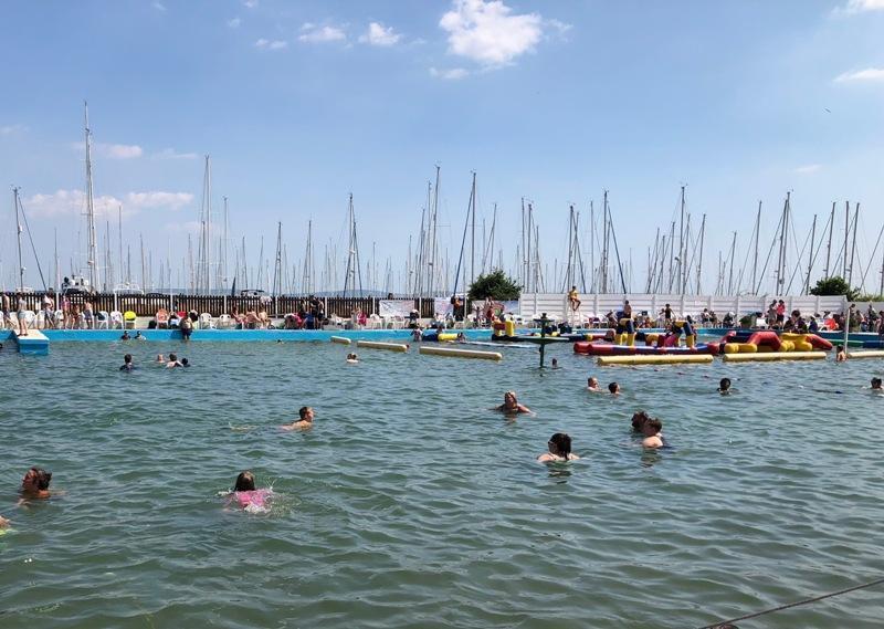 lymington artisan festival - seawater baths for a cool down