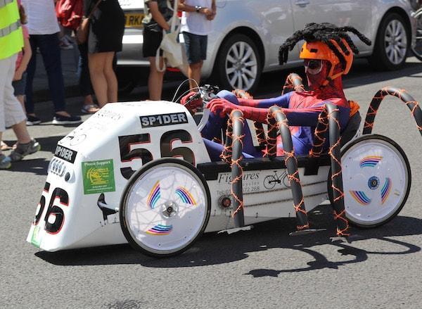 Lymington Carnival 2018 Figgures Cycles Spiderman