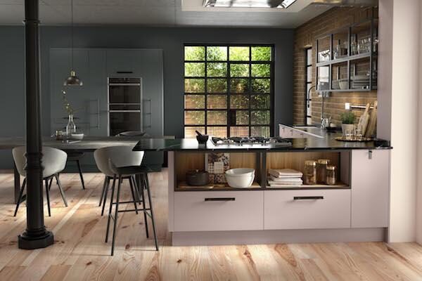 Bellever Matt Dry Rose Dust Grey - Crestwood of Lymington kitchens