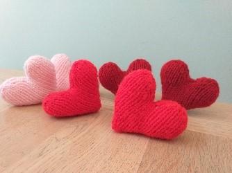 Mayors Message knitted hearts