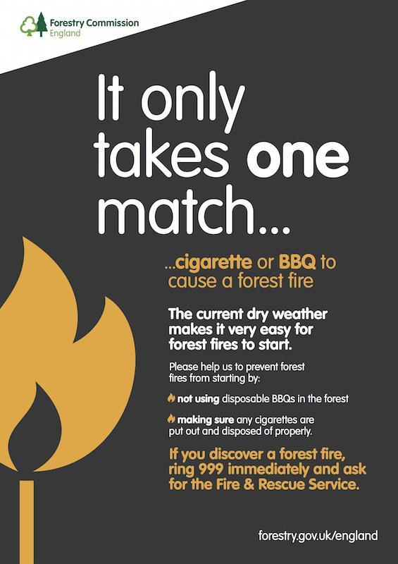 Forestry Commission fire warning poster