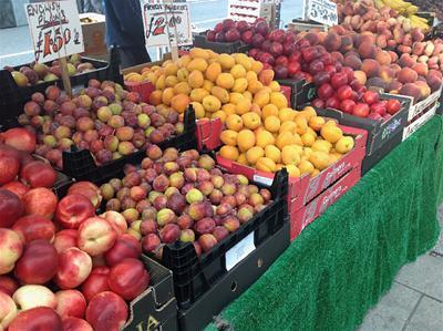 Lymington Market fruit stall