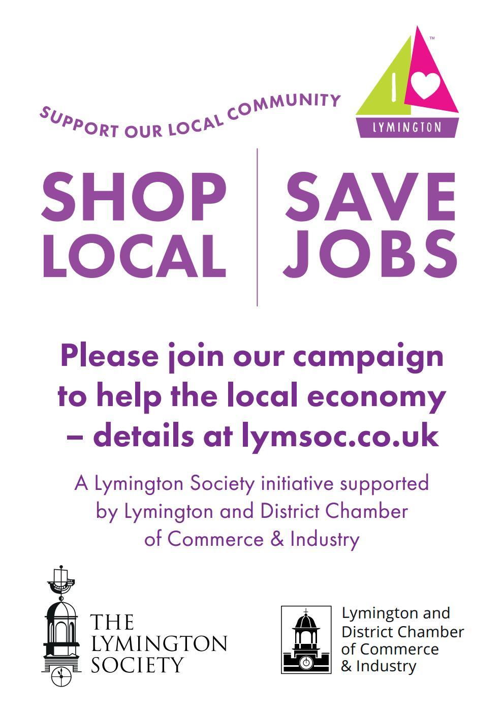 lymington society shop local save jobs jun20 POSTER