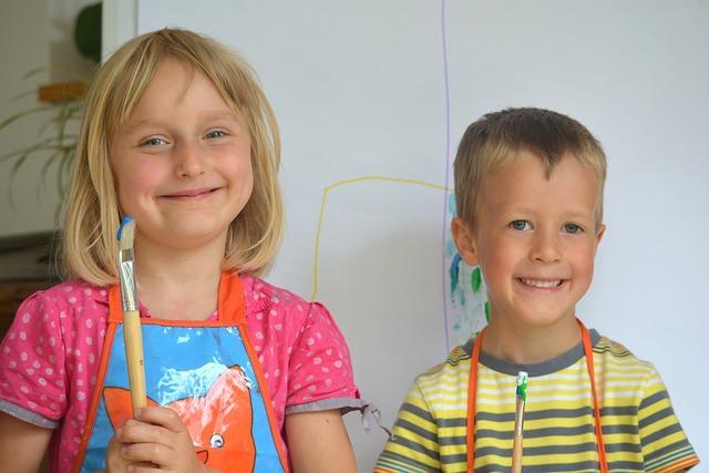 girl and boy at childcare