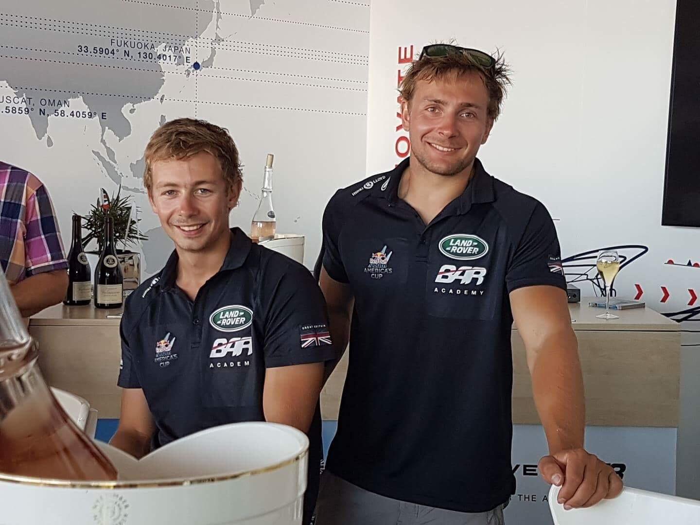 Sam Batten and Chris Taylor - Land Rover BAR team members and 49er partners