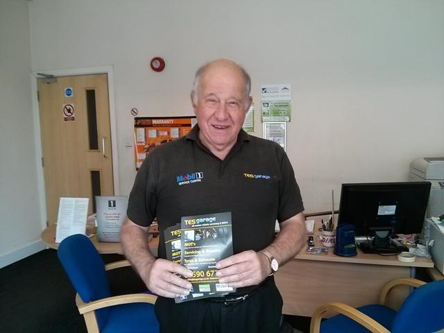 TES Garage Lymington - Alan Rollett in Reception