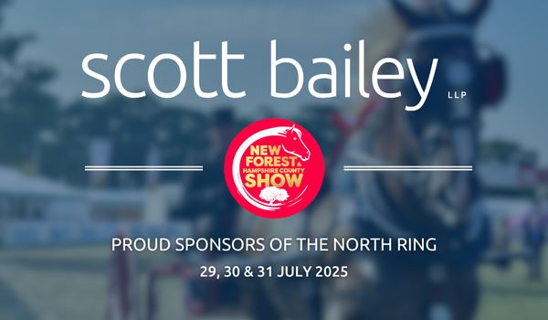 Scott Bailey LLP – official sponsors of the North Ring at the 2025 New Forest Show